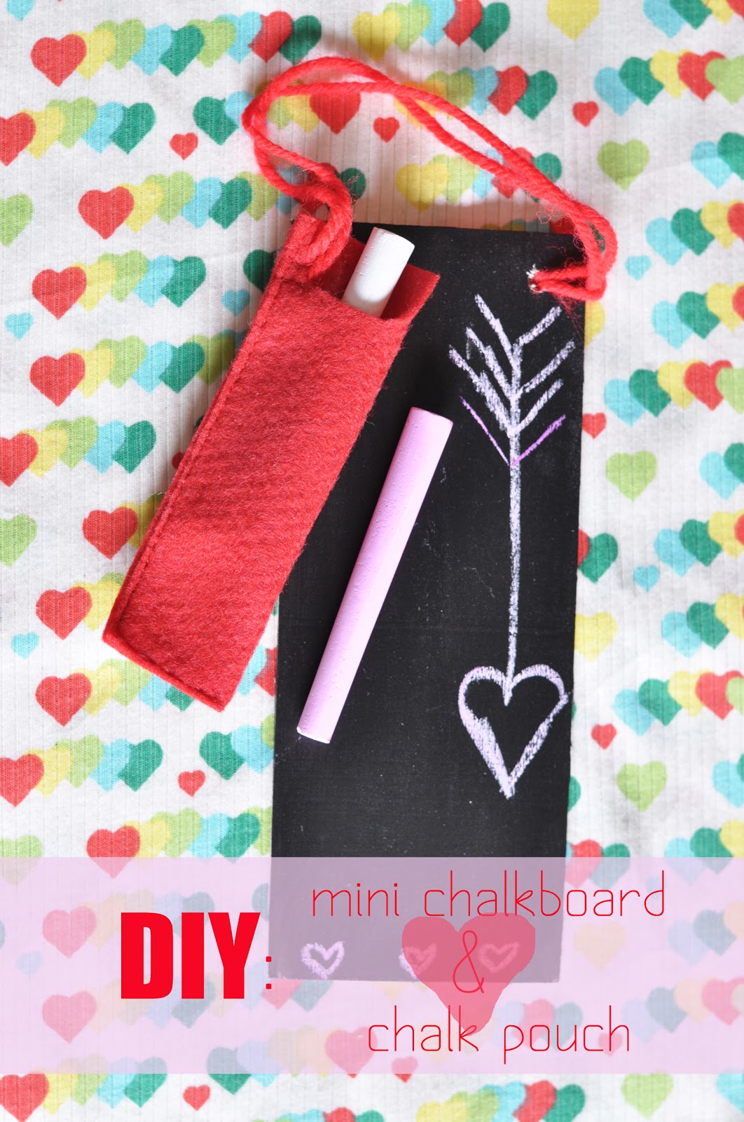 brown bobbin DIY mini chalkboard and chalk pouch