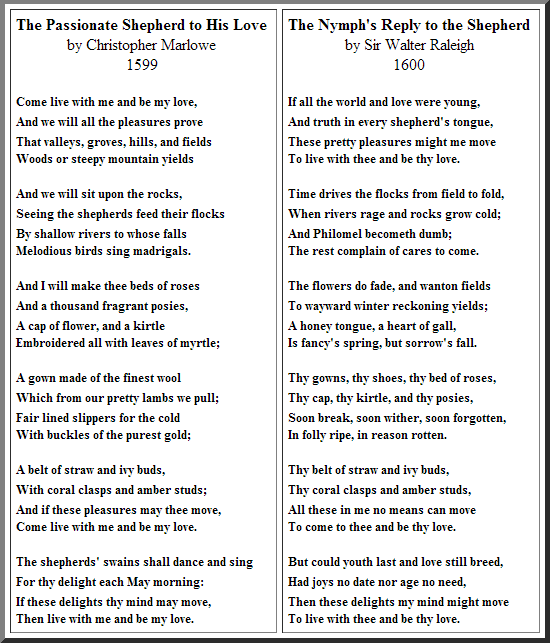 the nymph rejects the shepherd essay the nymph rejects the shepherd essay
