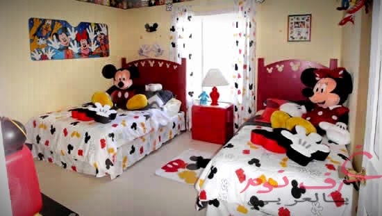 مجلة غرف نوم غرف نوم الاطفال باللونين الابيض والاحمر