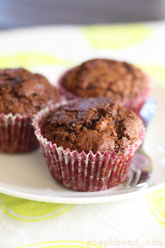 Low-Guilt Chocolate Raspberry Muffins