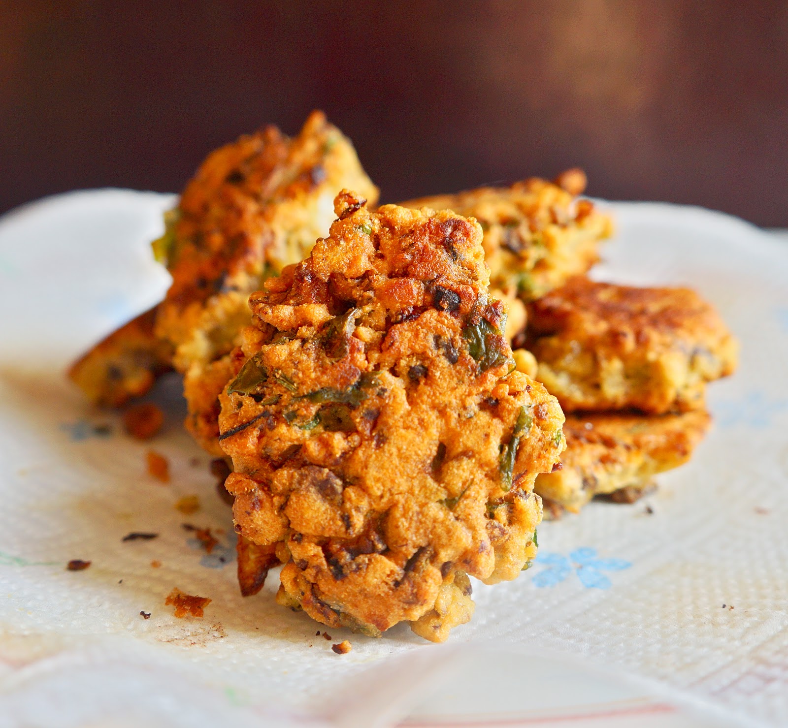 Mushrooms and onion fritters