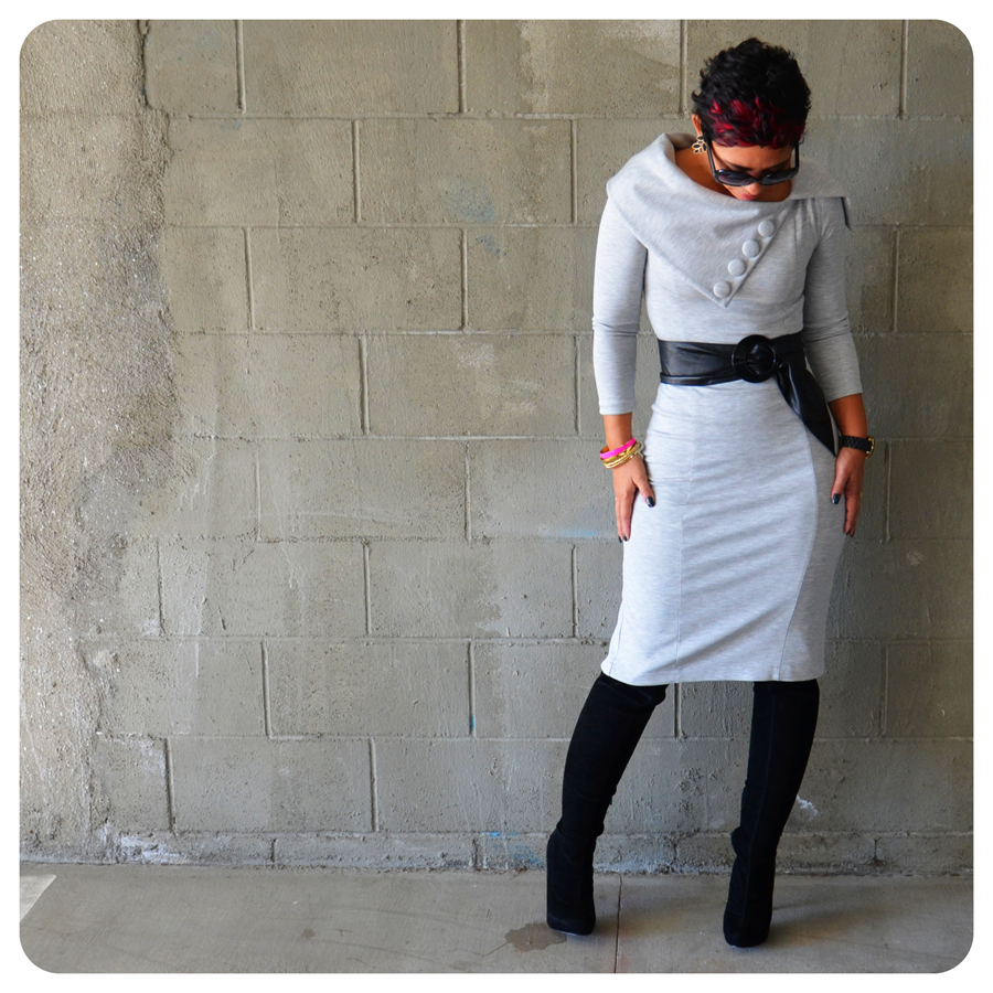 DIY Dress Using V8408 + Thigh High Boots ;) Fashion, Lifestyle, and DIY