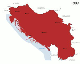 mapa iteractiu de Iugoslàvia