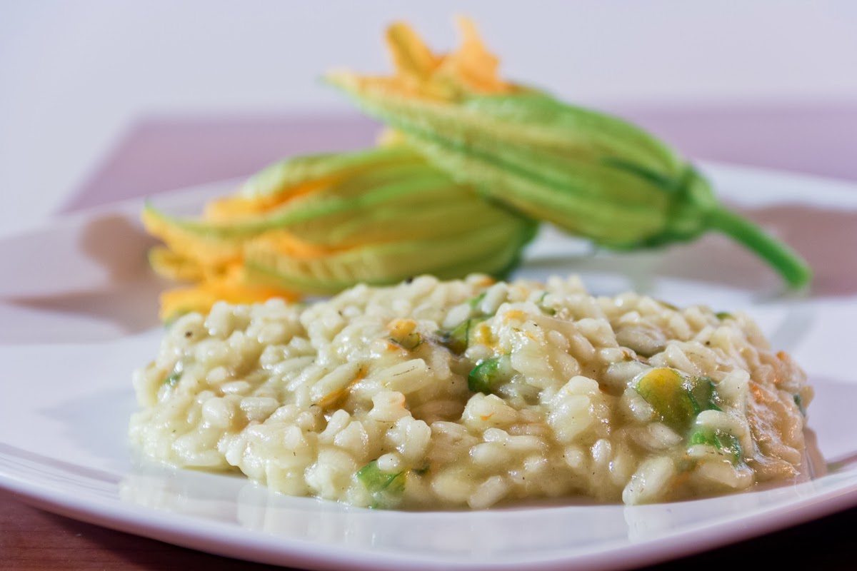 Il Mestolo Verde Risotto con i fiori di zucca (VEGAN)