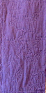 Calla Lily Quilting Custom quilting of calla lilies and leaves