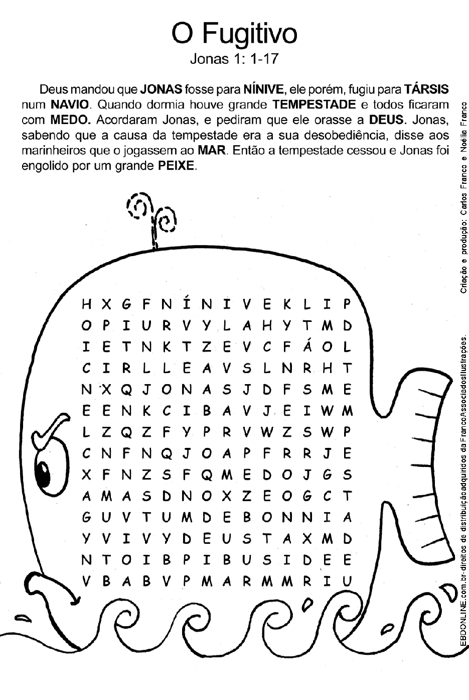 Diario de criatividade Jonas e a baleia