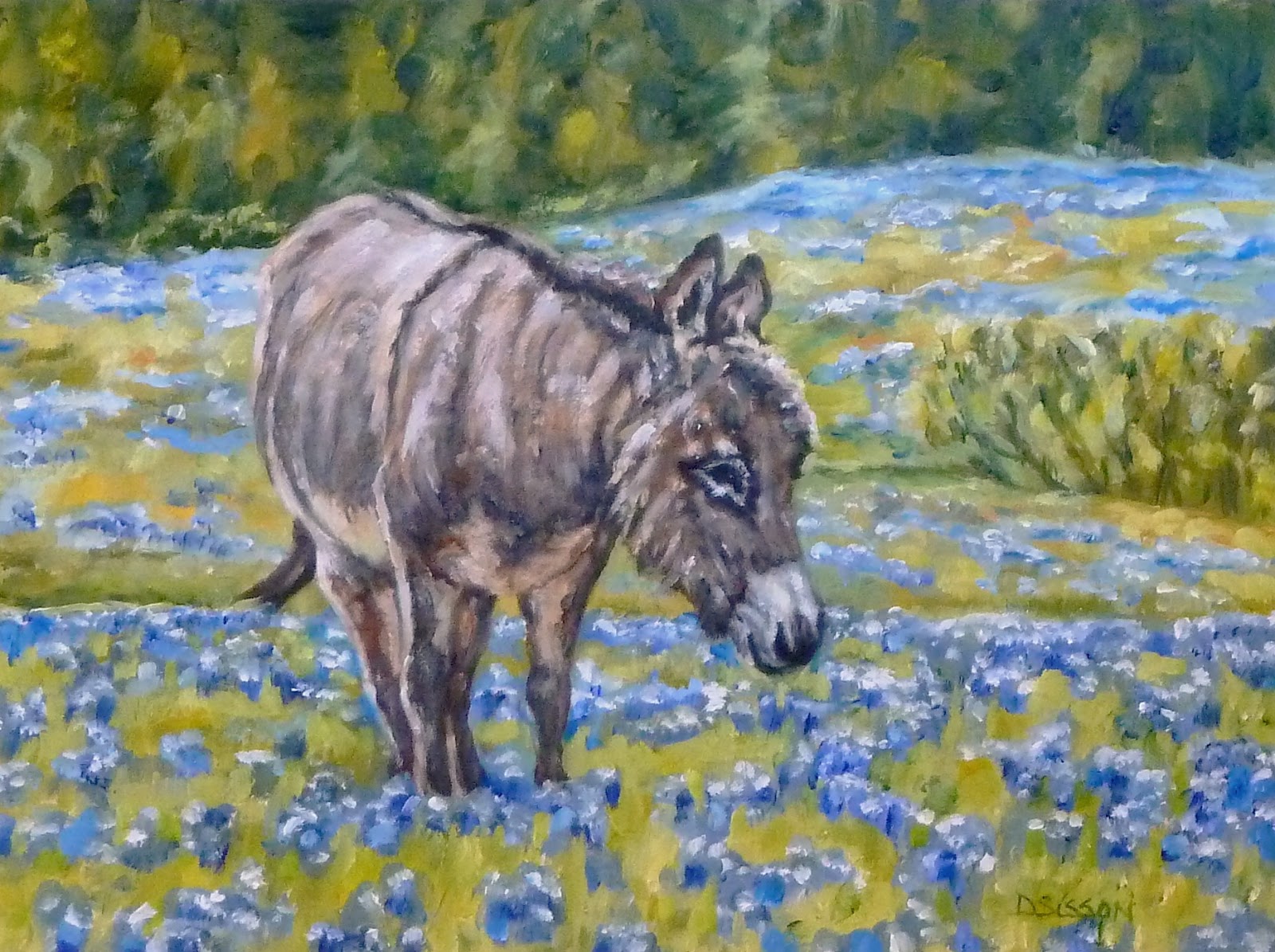 Daily Painting Projects Donkey in Oil Painting Animal