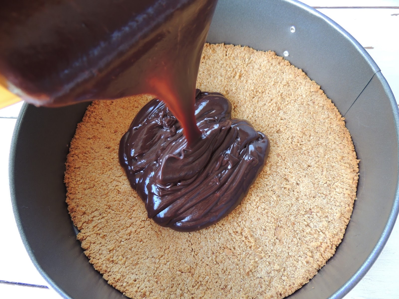 Leave a Happy Plate Chocolate Peanut Butter Truffle Pie