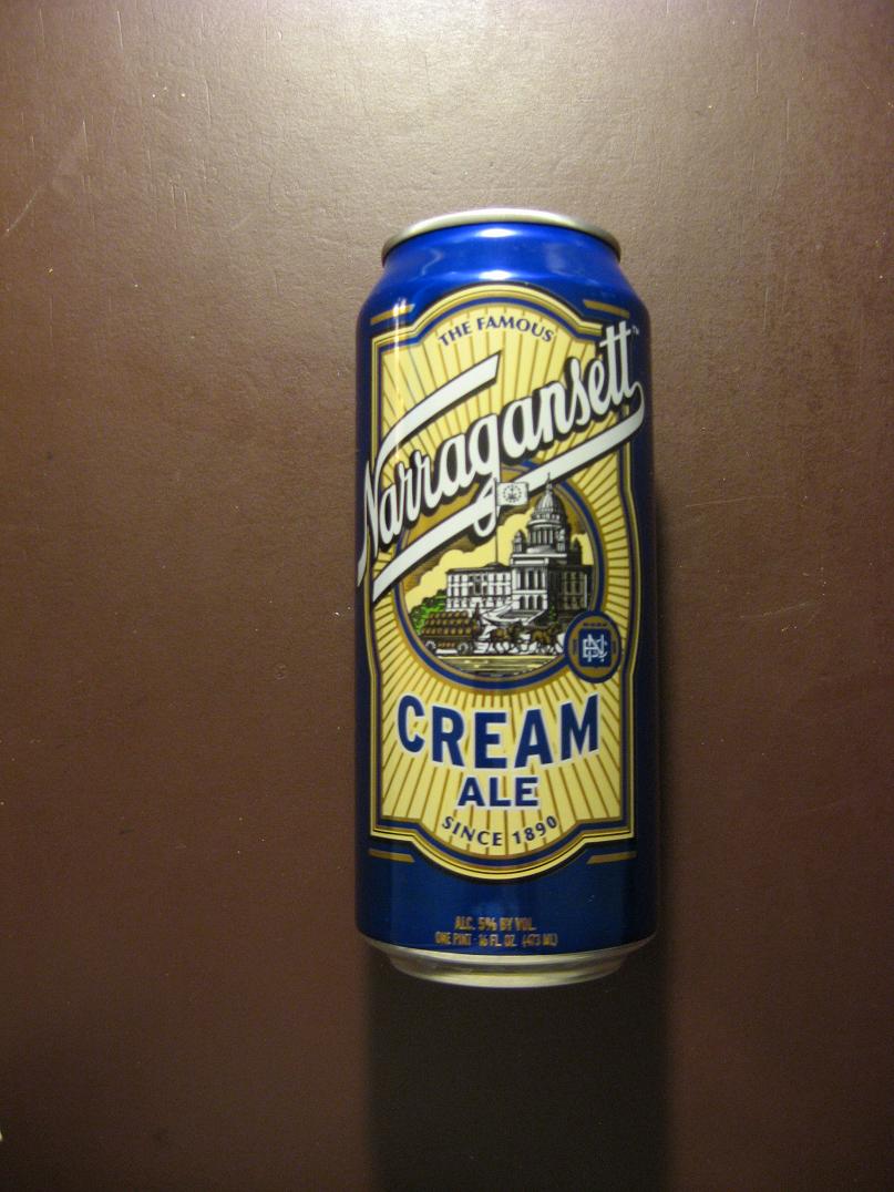 Narragansett Cream Ale: Providence-brewed beer since 1890.