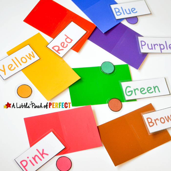 Button Machine Color Learning Game with Free Printable - Button Machine Color Learning Game with Free Printable -