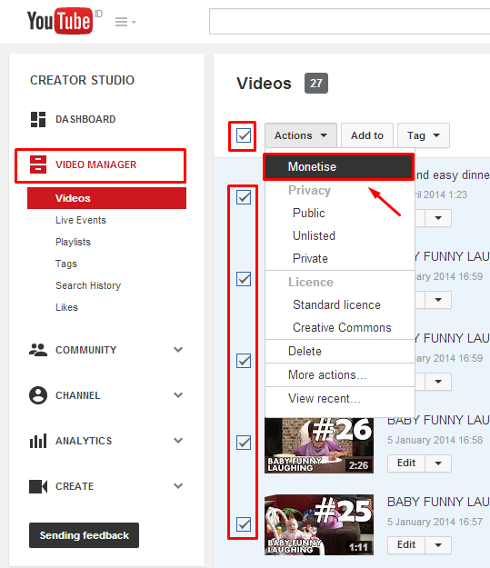Cara dapat uang dari youtube hanya dengan upload video  Meng+aktifkan+monetise+pada+semua+video+youtube
