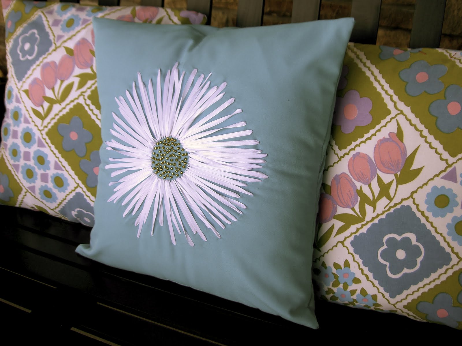Chapman Place Ribbon Flower Pillow