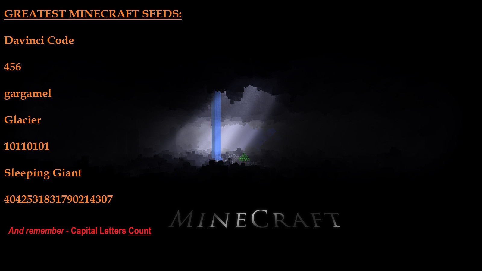 Minecraft Seed Codes