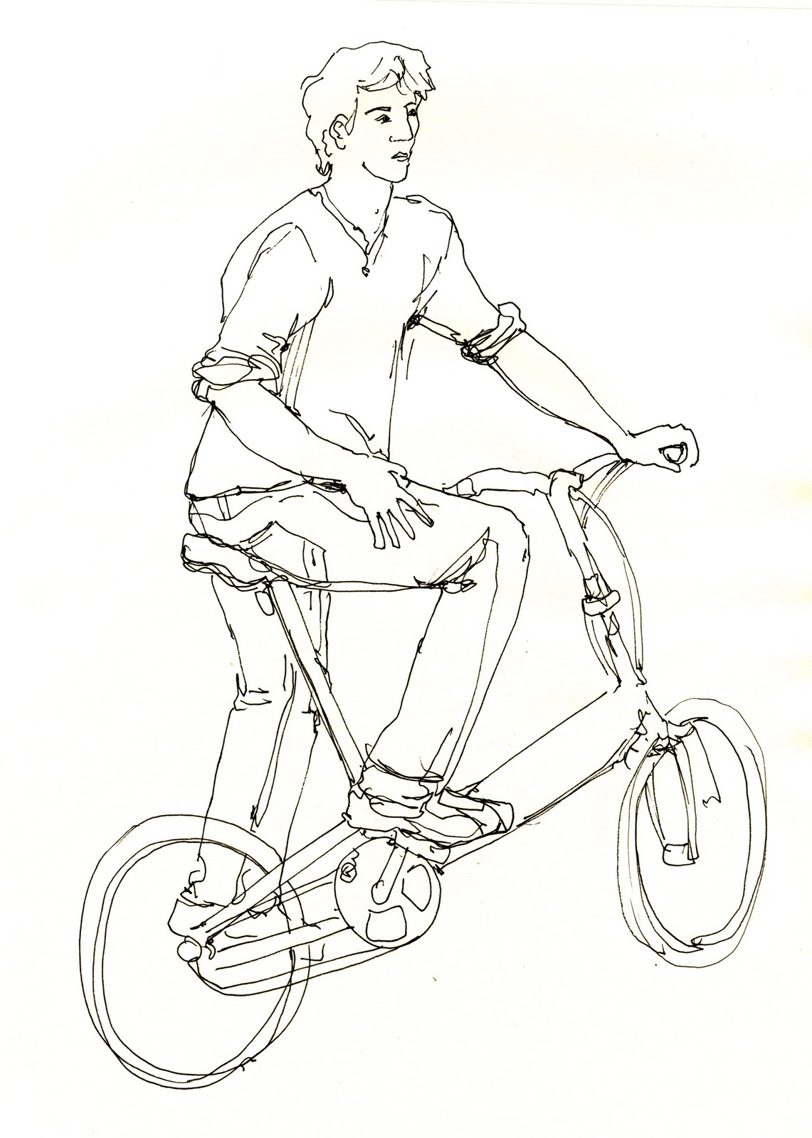 Poppy's Illustration bike man drawings