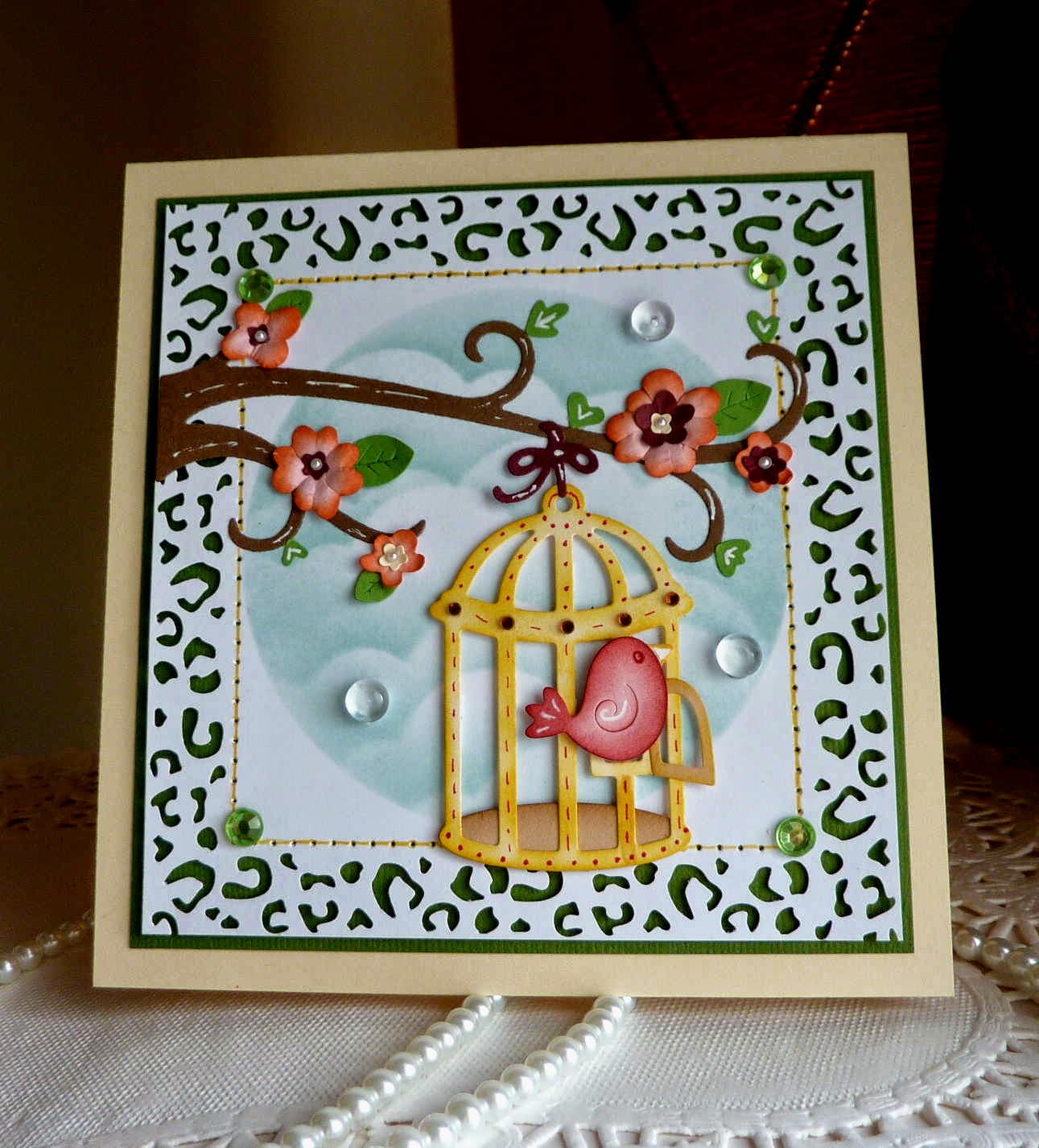 CottageBLOG Whimsy Bird & Cage card