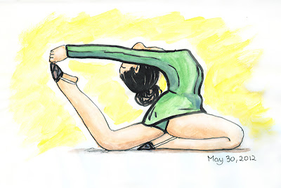 Gymnastics drawing by © Ana Tirolese