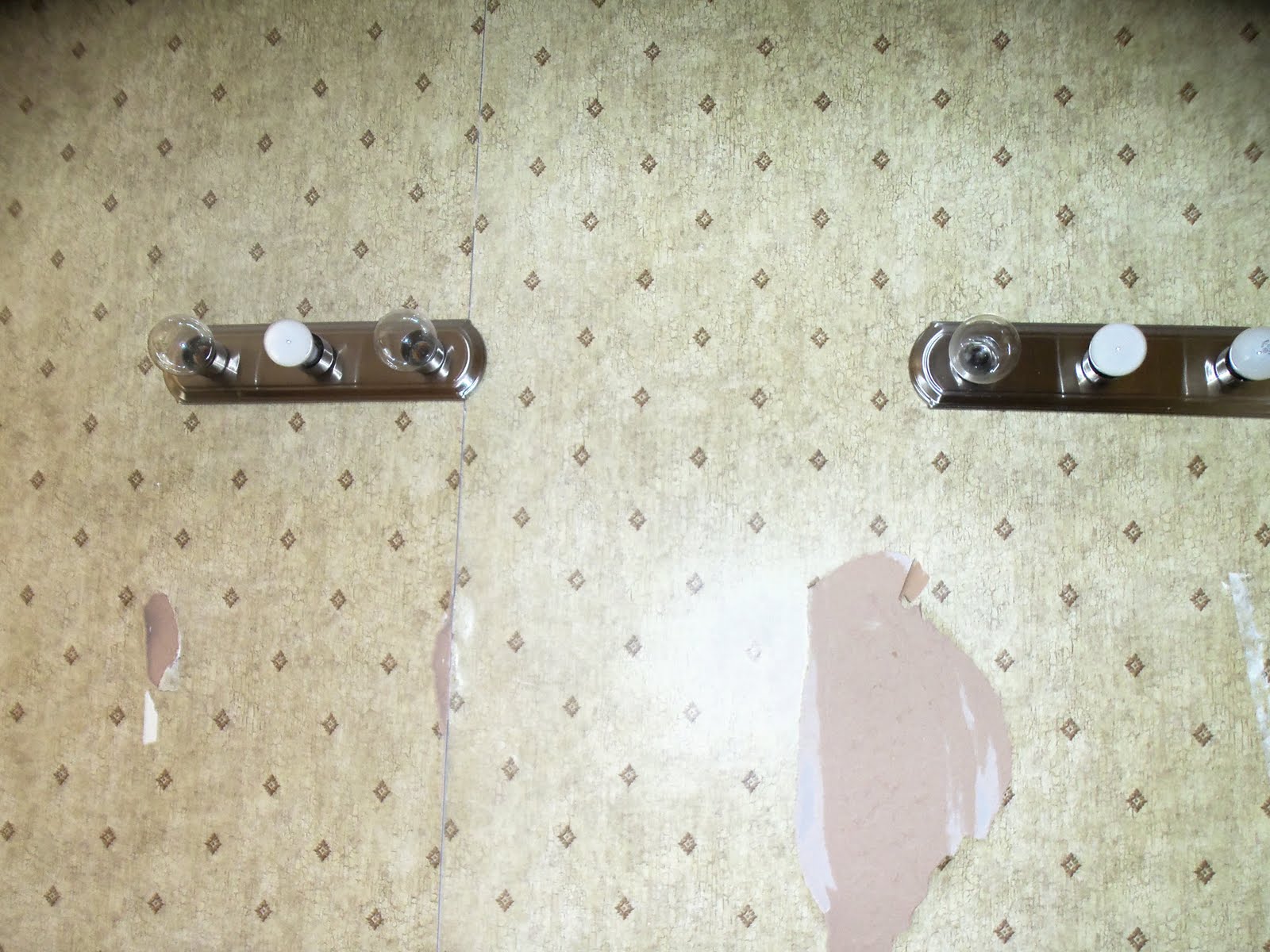 Mirrors bathroom Removing Strips From Mobile Home Walls
