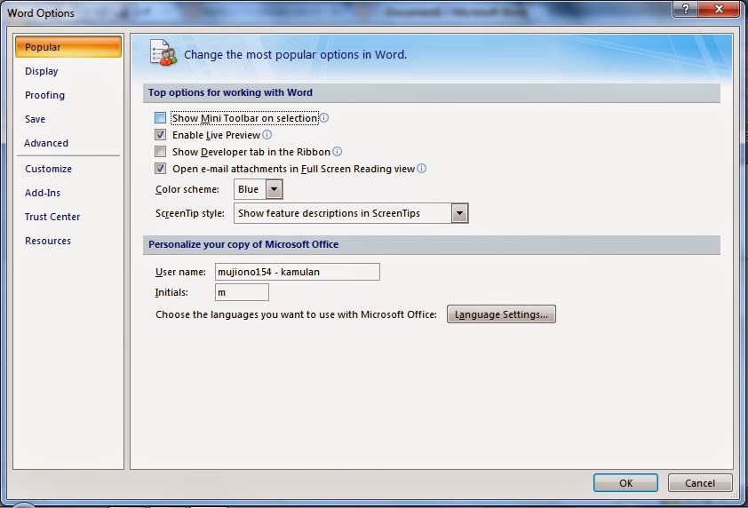 what is a mini toolbar in microsoft word