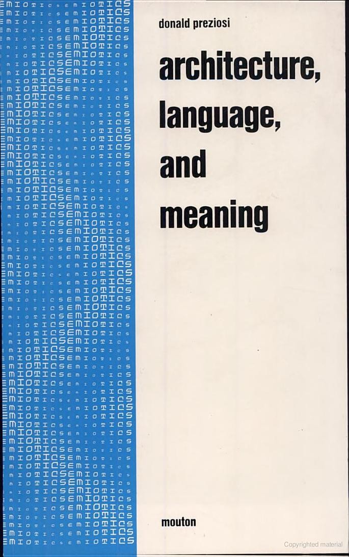 Architecture, Language, and Meaning