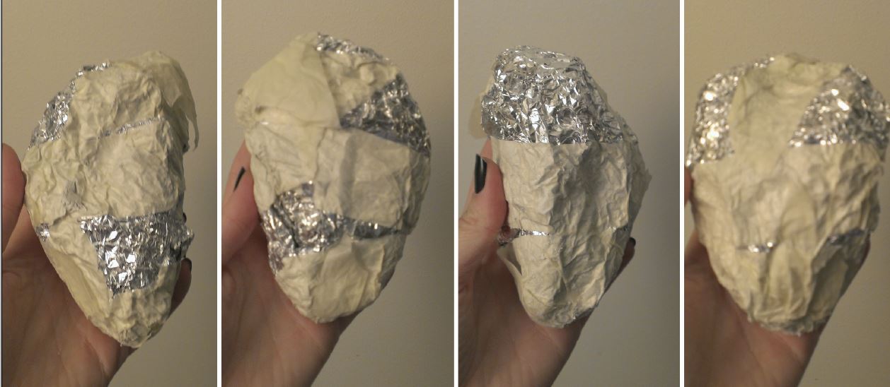 foil heart human tin using purse clay block sculpting step chrix tape