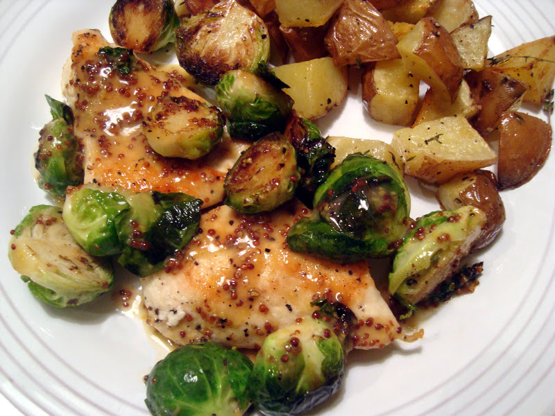 chicken and brussel sprouts bake