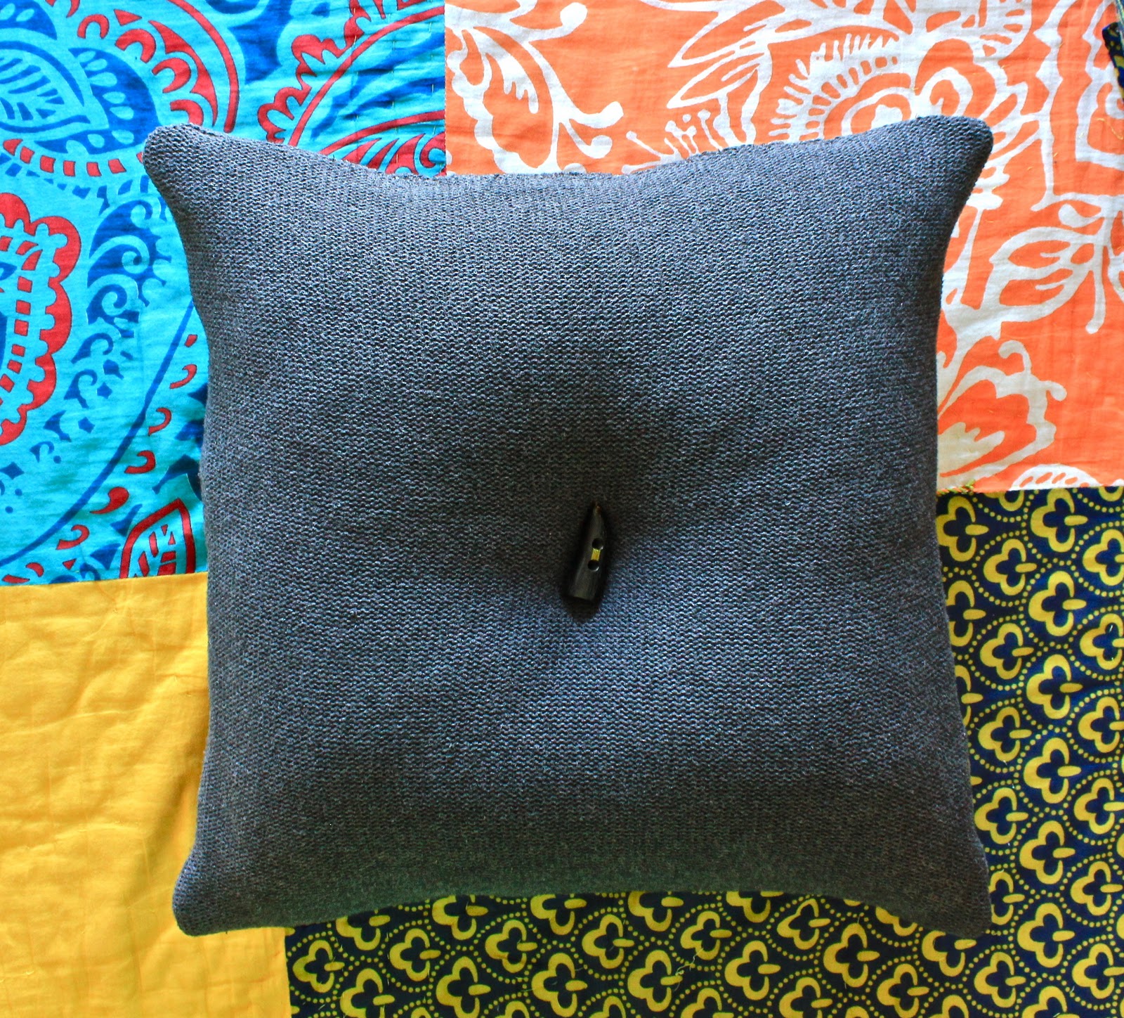 Tufted Sweater Pillow a tutorial Sweet Verbena