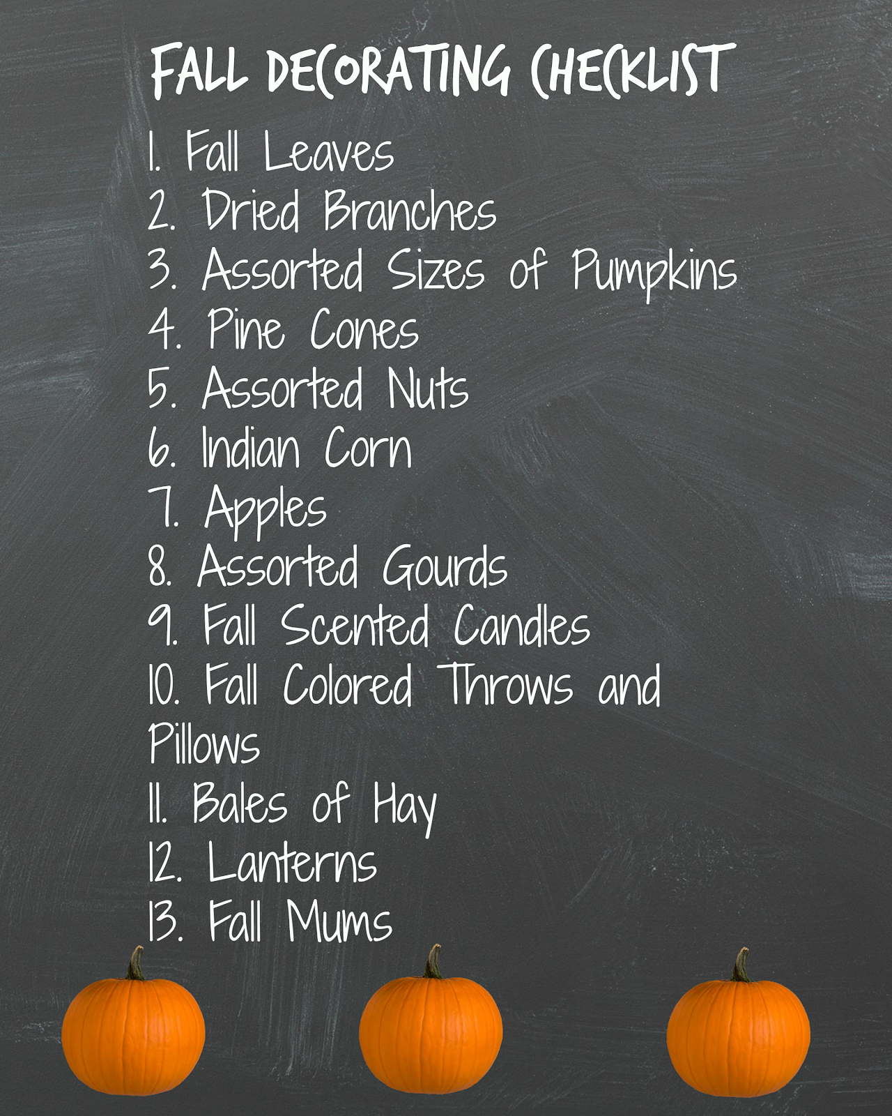 Fall Decorating Checklist