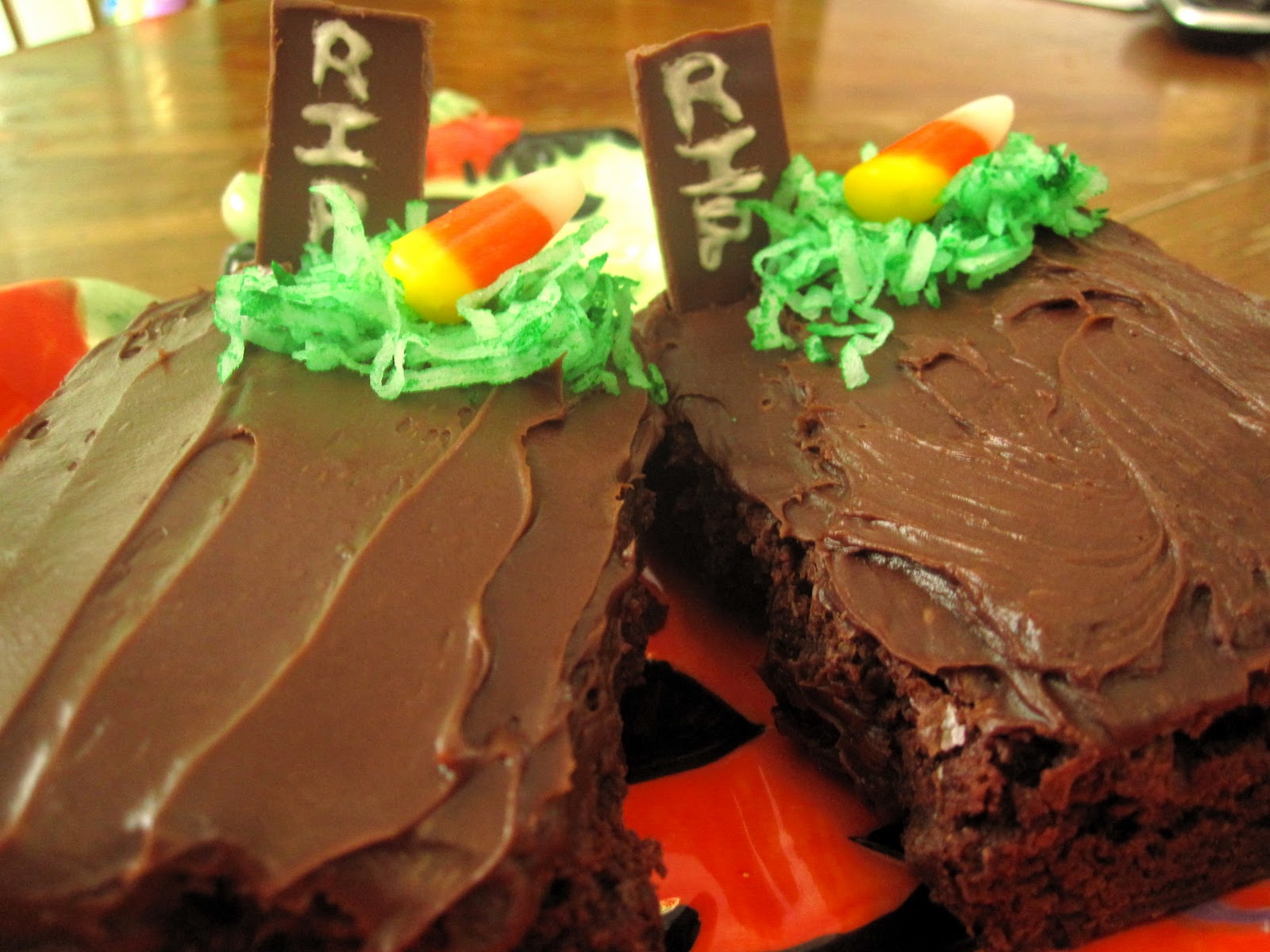 Sweet Saccharine Incredibly Easy Tombstone Brownies