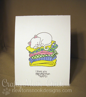 Inside of Newton kitty window card by Crafty Math Chick | Newton's Naptime by Newton's Nook Designs