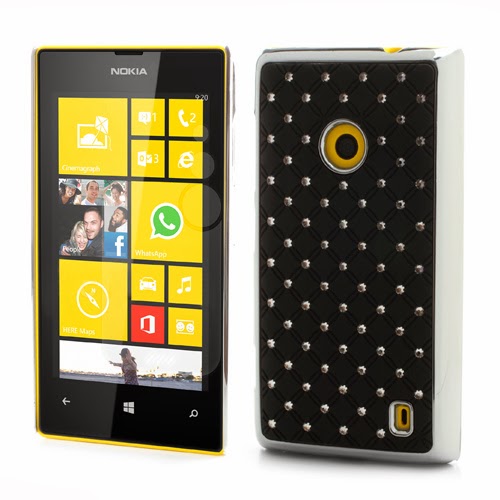 Bling Diamond Starry Sky Plated Hard Case for Nokia Lumia 520 525 - Black Bling Diamond Starry Sky Plated Hard Case for Nokia Lumia 520 525 - Black