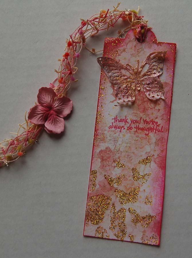 Lynn's Craft Blog Butterfly Bookmark Tags