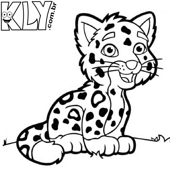 desenho de filhote de onça para colorir desenhos para colorir