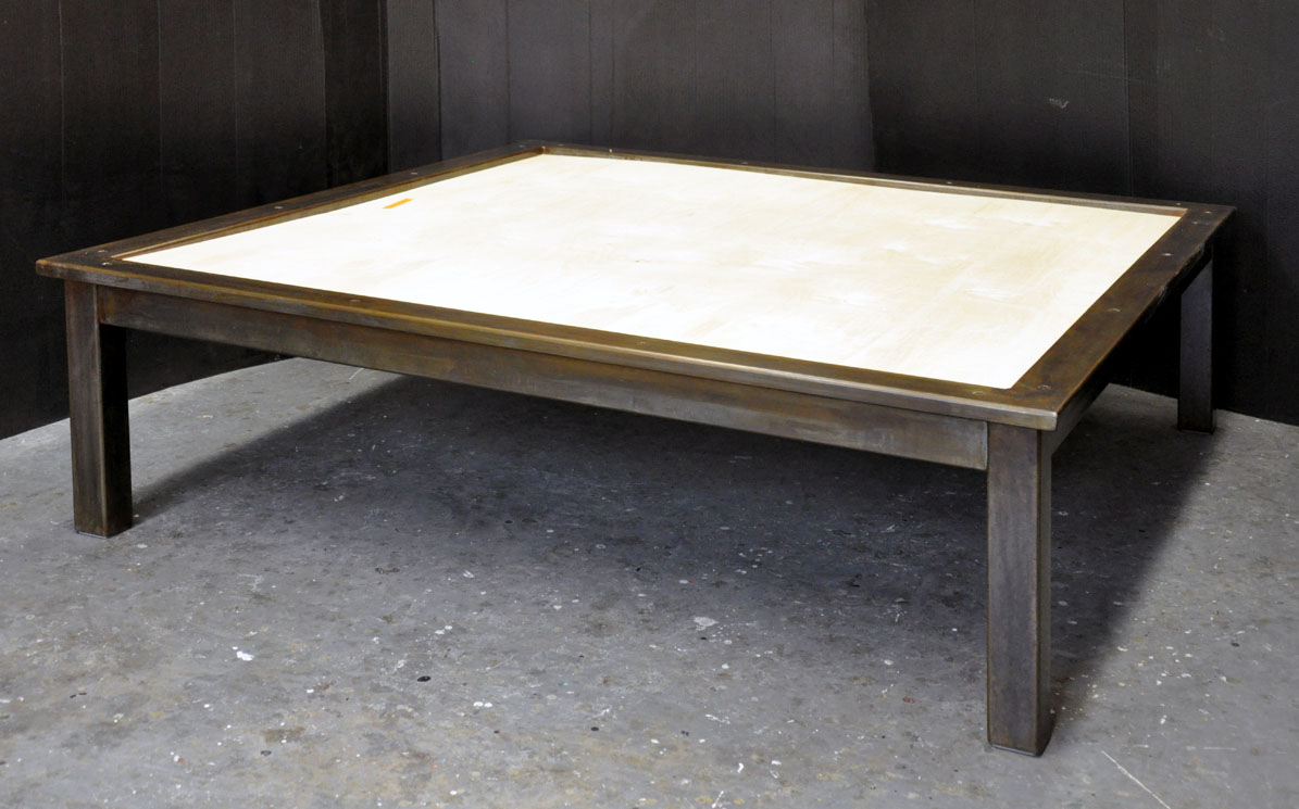  Woodworkers Photo Journal: a steel and stone coffee table