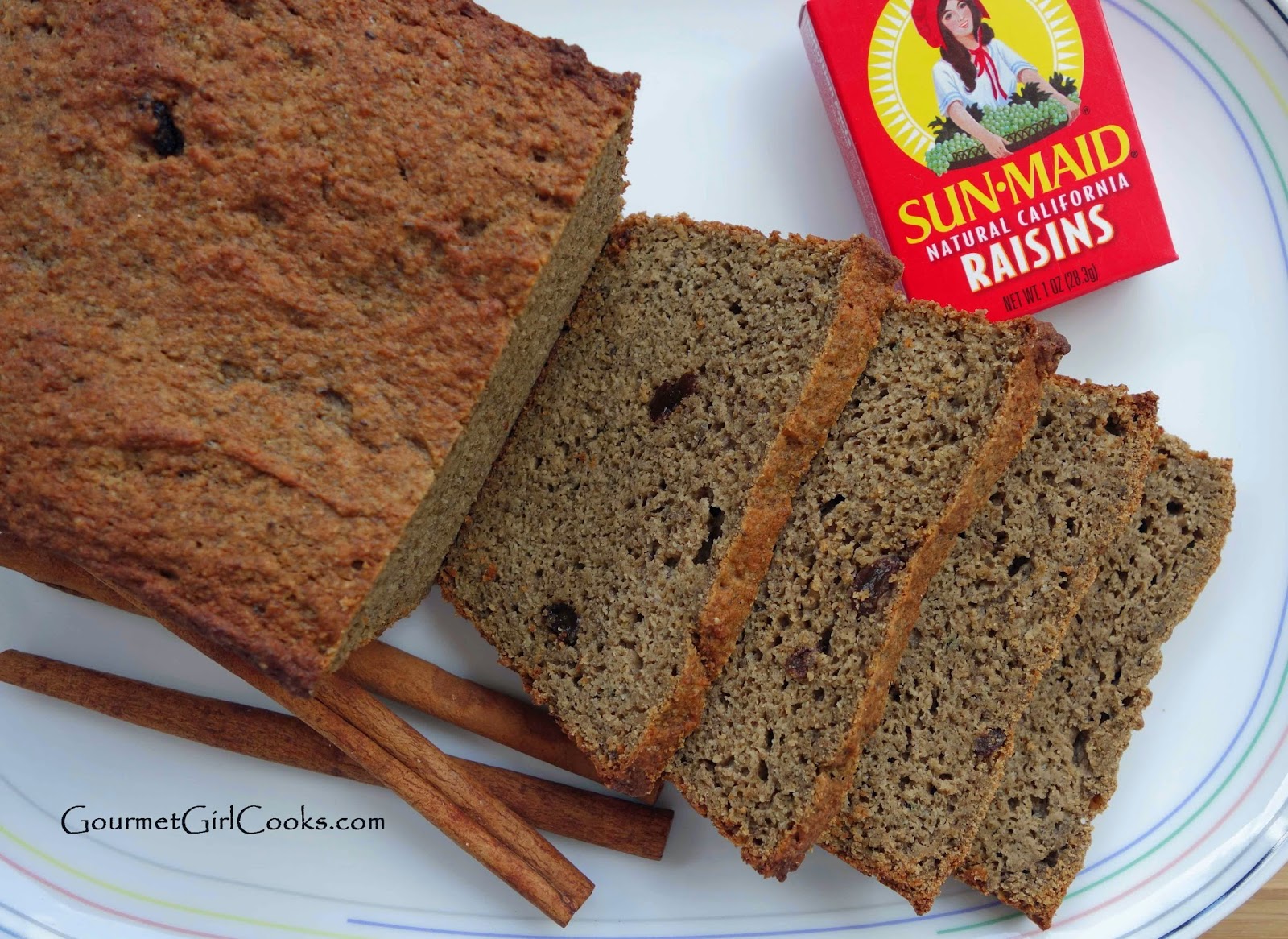 Gourmet Girl Cooks Cinnamon Raisin Bread Low Carb & Grain Free