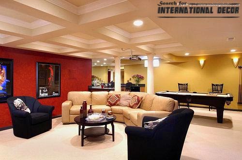 Coffered ceiling for living room interior design