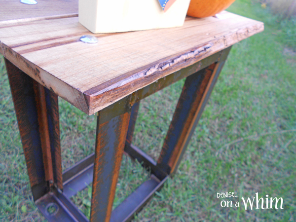 Rusty Industrial Side Table from Denise on a Whim