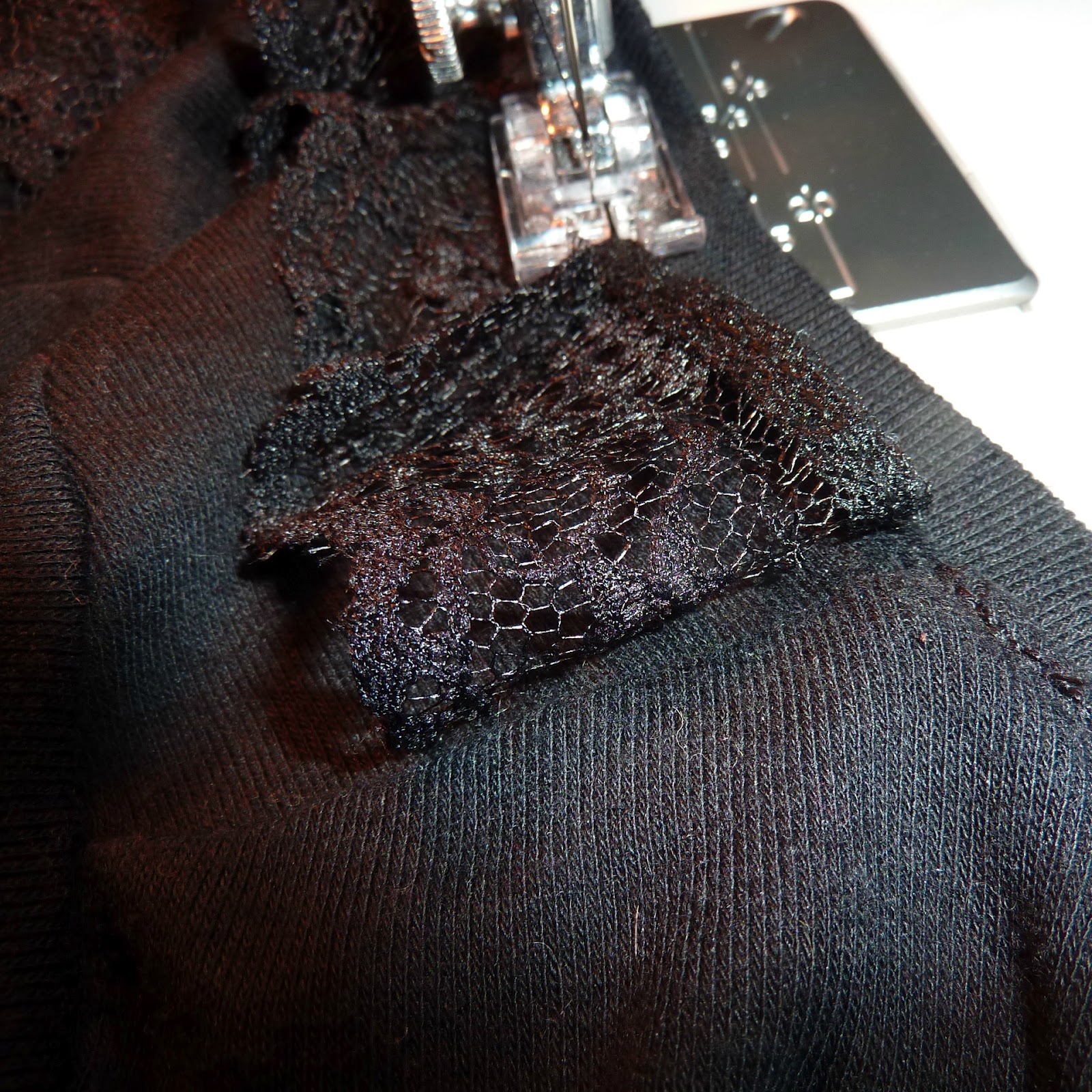 No time to be bored Easy Lace Ruffle Tshirt Refashion Tutorial