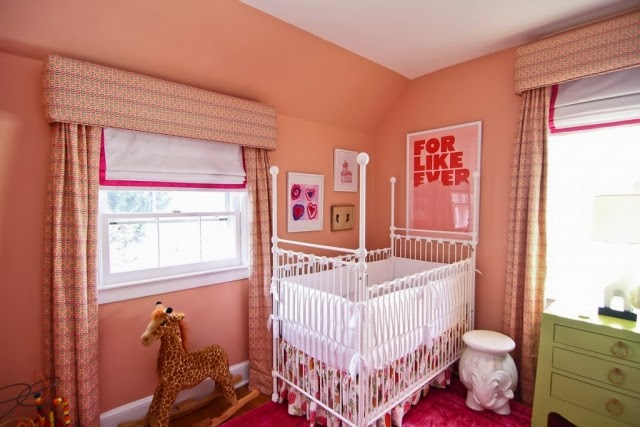 Cuartos color salmón para bebés - Ideas para decorar dormitorios