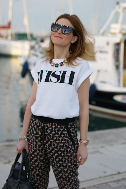 Asos studded sunglasses, wish t-shirt, Zara necklace, Fashion and Cookies