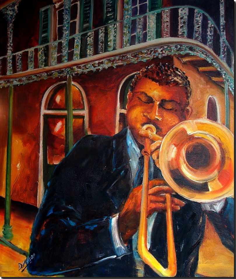 New Orleans Art by Diane Millsap Jazz in the Streets of New Orleans