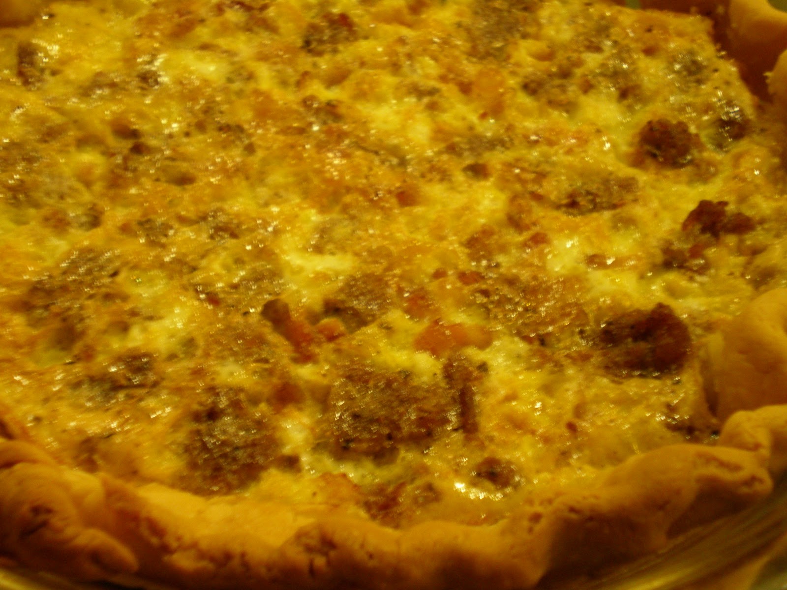 Basil and Rosemary's Kitchen Bacon Sausage Quiche