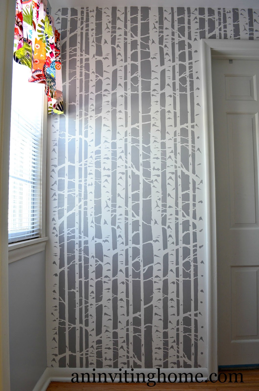 An Inviting Home: My Take On Being Green! ~ The Birch Tree Stencil :D