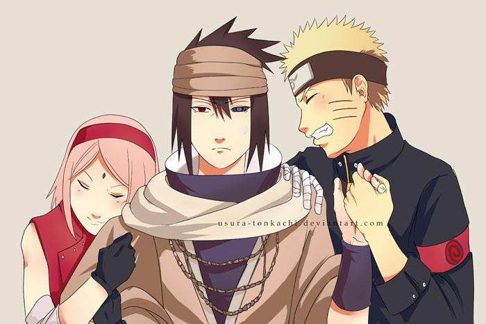 Gambar Naruto Sasuke Sakura Tim 7