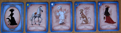 Last Will - Example Companion Cards with their card back on the left hand side