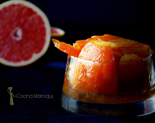 Nueva Cocina Marroqui Pieles de pomelo, naranja y limón (confitados)