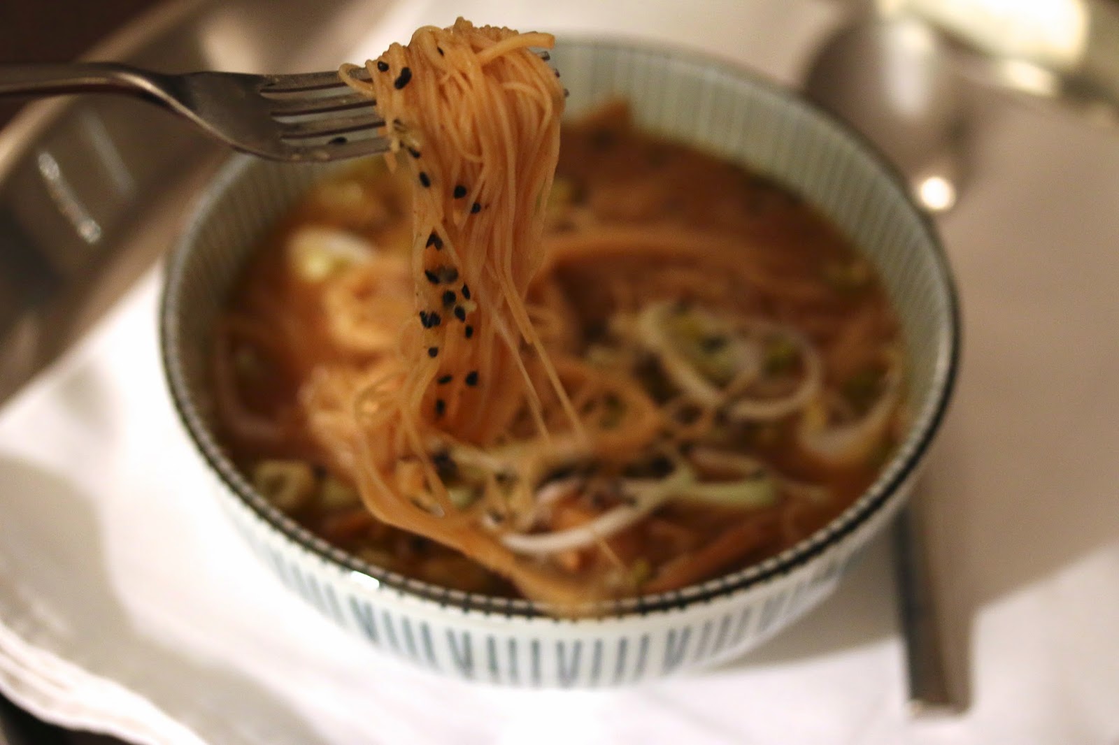 Porcini and Wild Mushroom Noodle Bowl with Crushed Wasabi Peas
