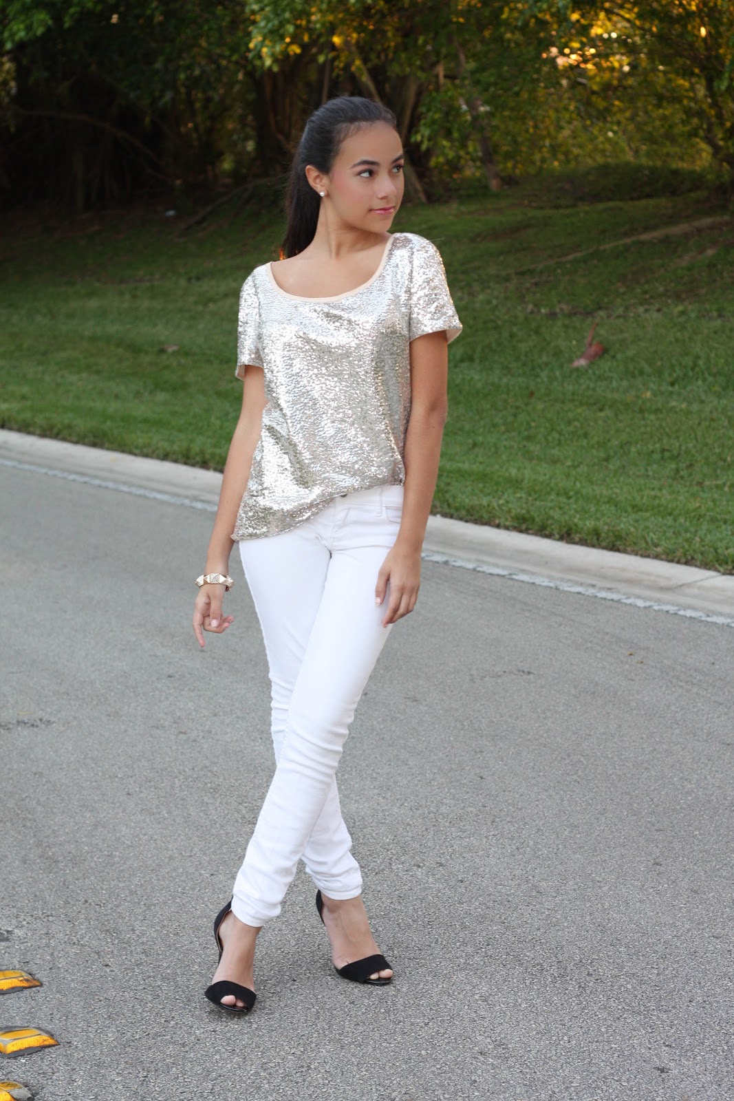 Stylishly In Love Sequins and Jeans