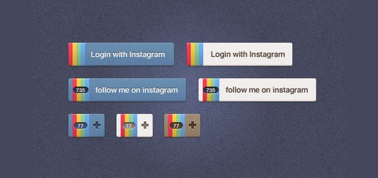 Instagram Buttons Psd Files Instagram Buttons Psd Files