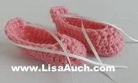 Free crochet Baby Bootie Pattern - Cute Baby Ballet Shoes