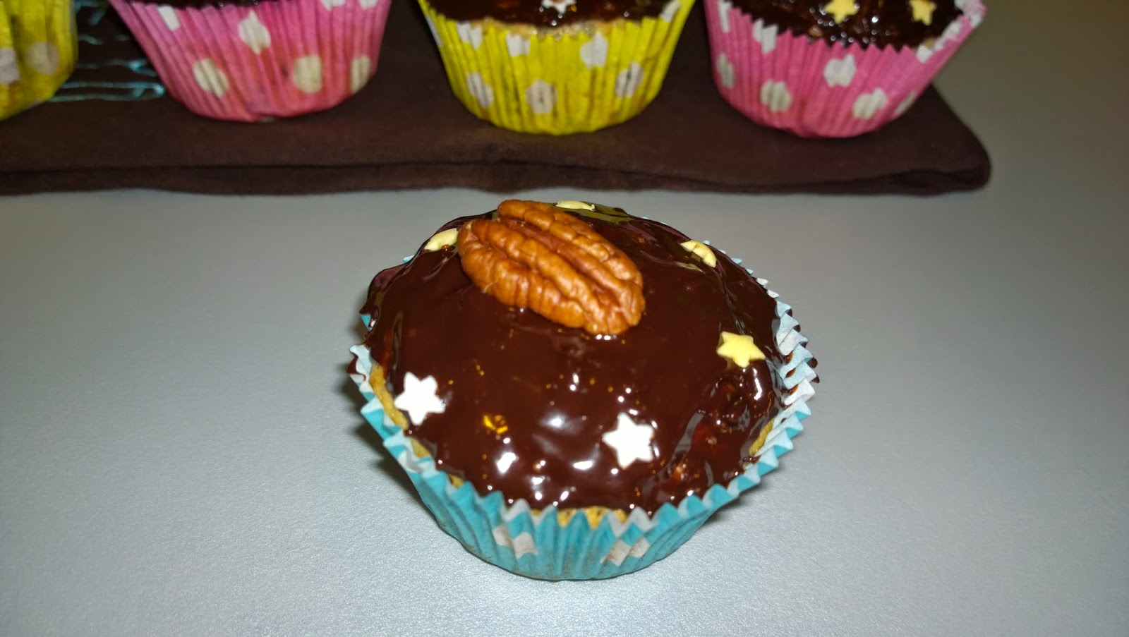 Muffins pépites de chocolat, noix de pécan Muffins pépites de chocolat, noix de pécan
